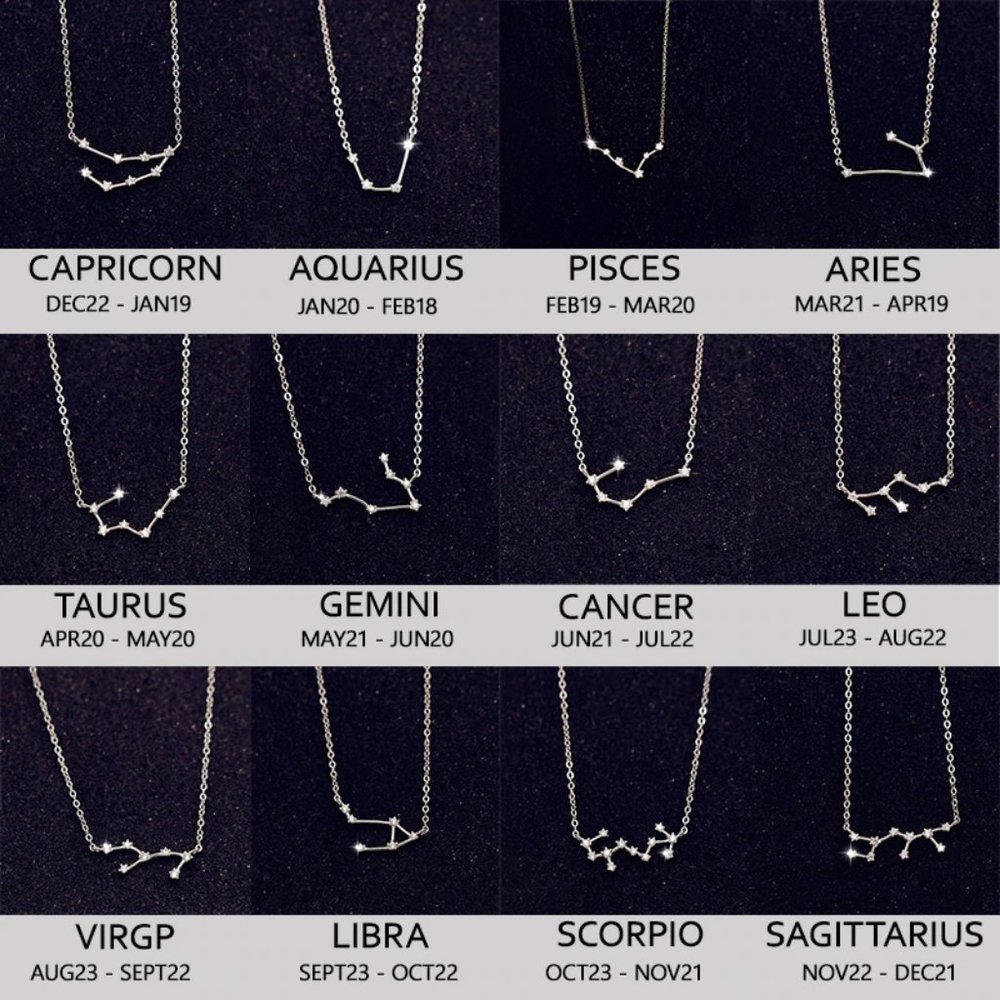 925 Sterling Silver Diamond Zodiac Necklace--Libra - Picture 2 of 3